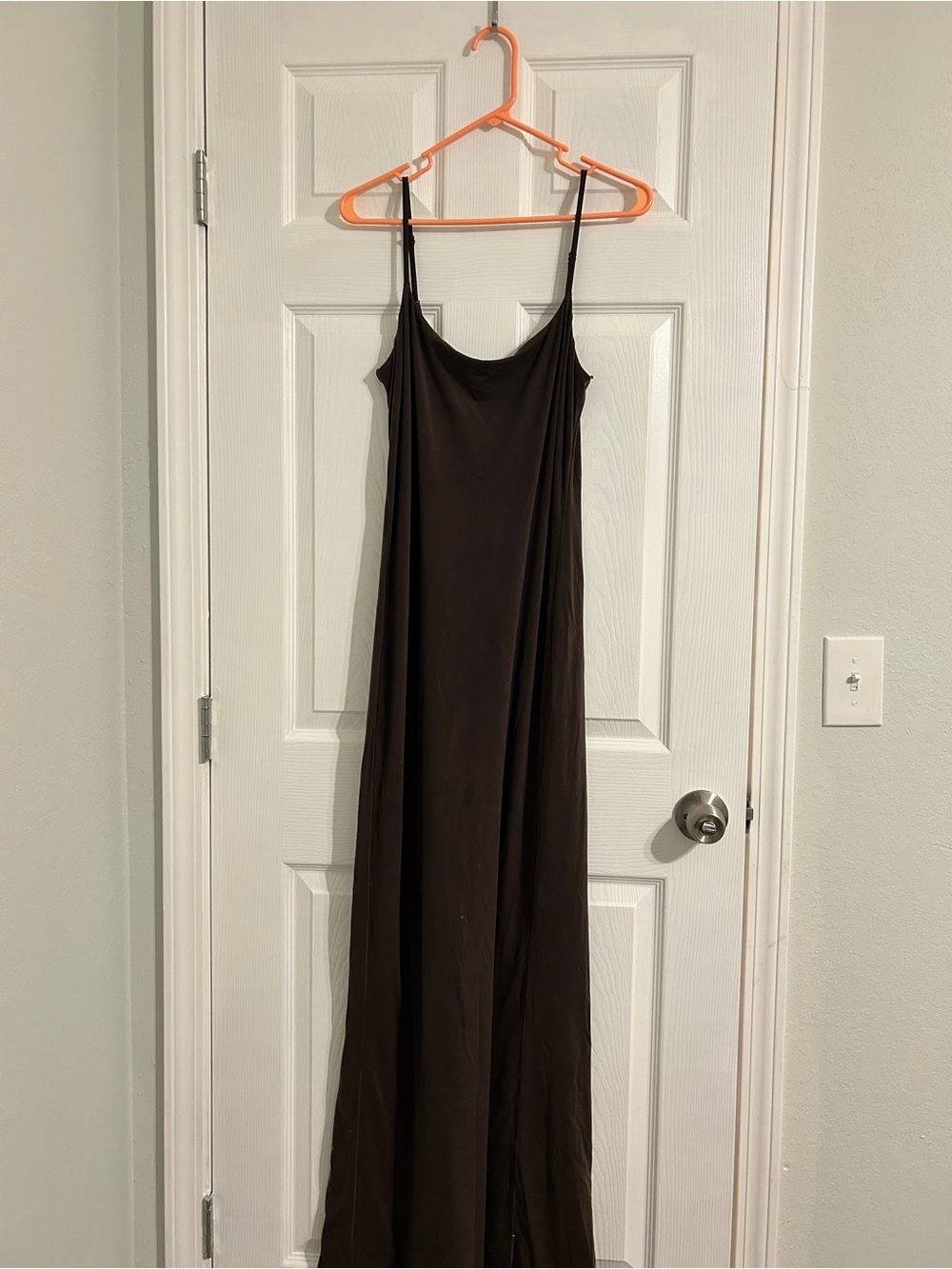 Lululemon Wundermost Nulu Spaghetti Strap Maxi dress in espresso